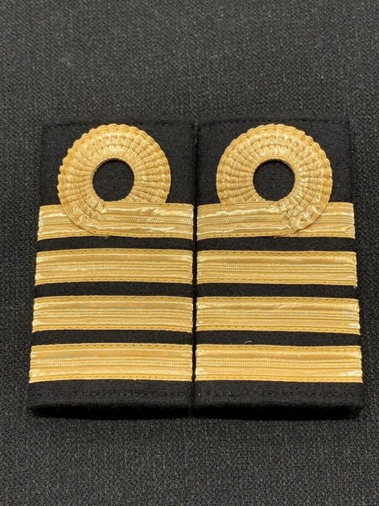 Gold Embossed Rank Slides, RN Captain, 4 Bar, Military, Army, Royal ...