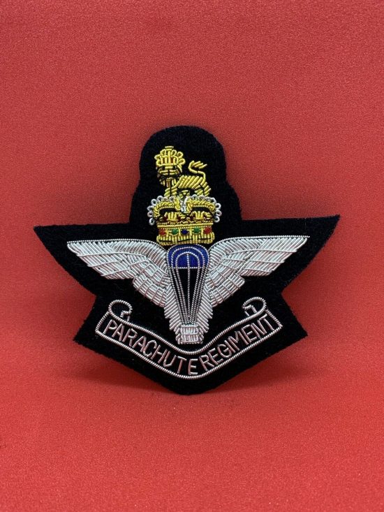 Parachute Regiment Wire Embroidered Bullion Blazer Badge – British Army ...