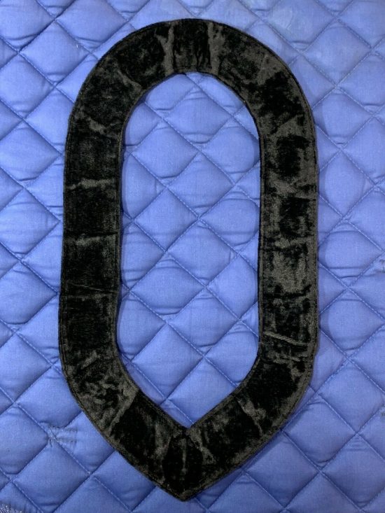 Masonic Chain Collar Velvet Lining BLACK Collar Velvet Backing