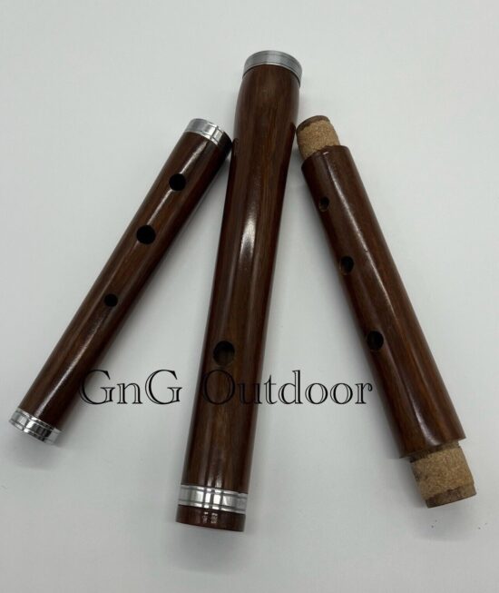 Rosewood Black Irish 3 Parts 23” Flute Student Level In The Key Of D 2 Reeds Handmade Irish Flute With Hard Case