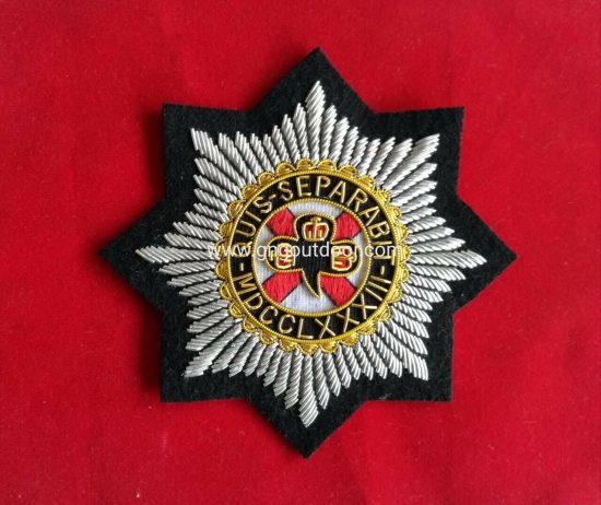 Irish Guards Wire Embroidered Bullion Blazer Badge - British Army