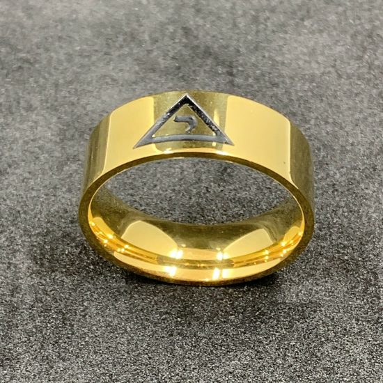 Masonic Gold Ring Men’s Stainless Steel Masonic Lodge Ring Size 11