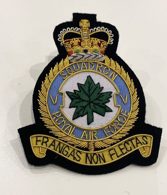 Royal Air Force V Squadron Bullion Blazer Badge