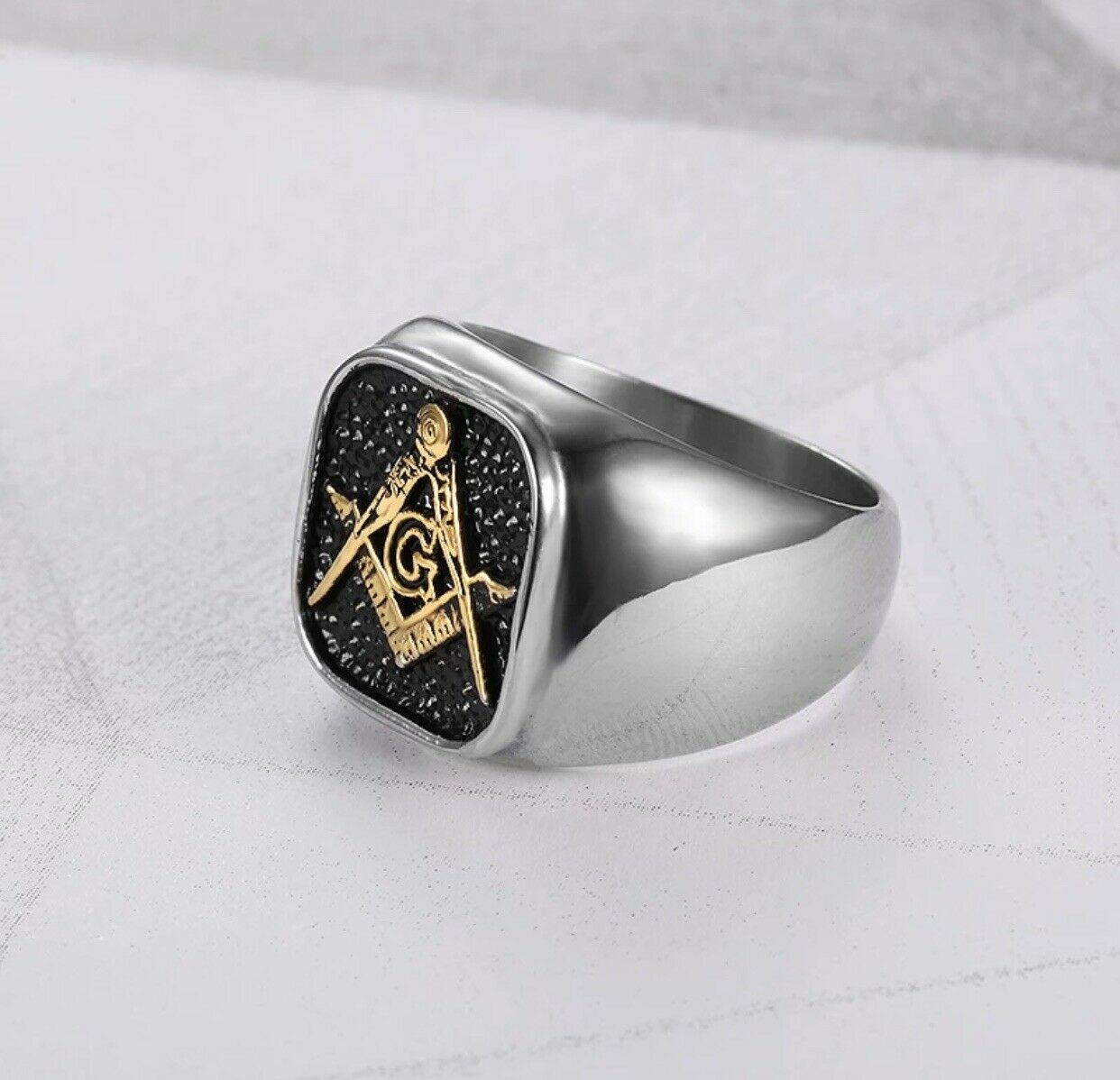 Masonic Regalia Compass And Square Stainless Steel SilverGold Colour ...
