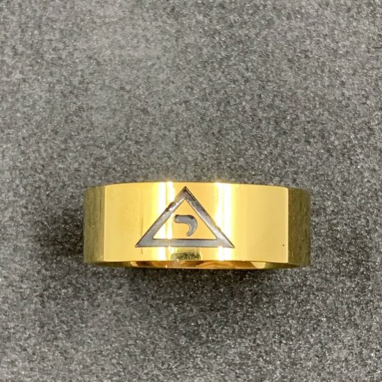 Masonic Gold Ring Men’s Stainless Steel Masonic Lodge Ring Size 11
