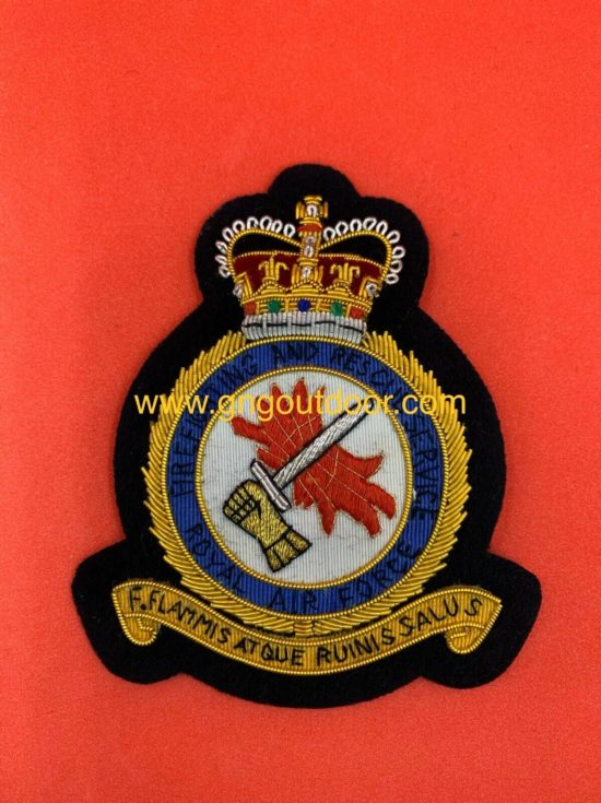Royal Air Force Blazer Badge RAF Firefighting And Rescue Service Bullion Badge