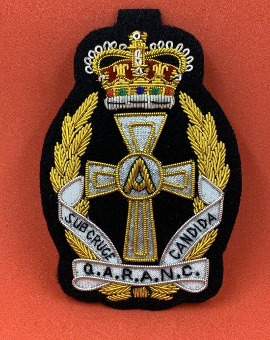 QARANC Blazer Badge Queen Alexandra’s Royal Army Nursing Corps Embroidery Badge