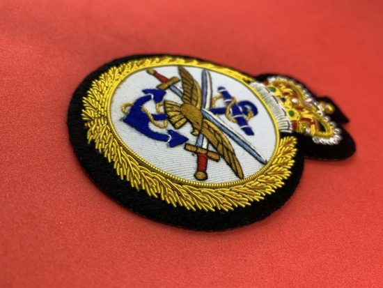 Armed Forces Veterans Blazer Badge Hand Embroidered Bullion Wire Blazer Badge