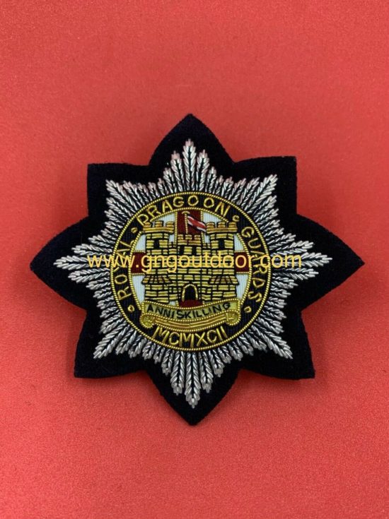 Royal Dragoon Guards Hand Embroidered Bullion & Wire Blazer Badge RDG Badge