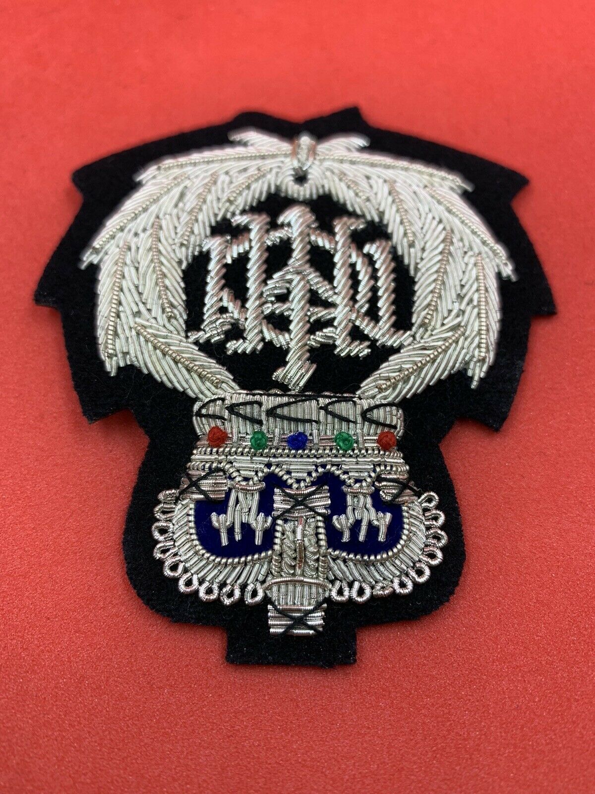 HMIC Inspectorate of Constabularies Silver Hat Badge Hand Embroidered ...