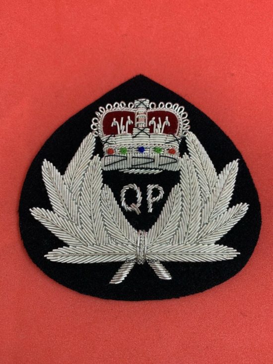 Queensland Police Commissioner Cap Badge Australian Police Embroidered Cap Badge