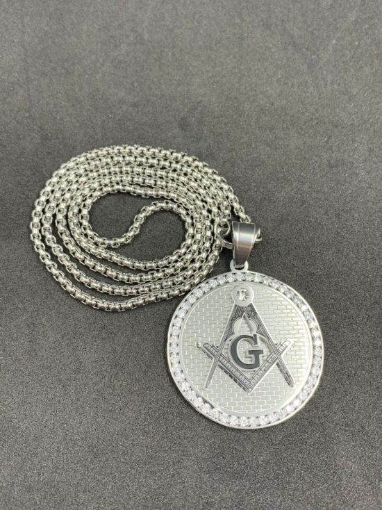 Masonic On The Square Silver G Symbol Pendant Masonic Unisex Neck Pendants