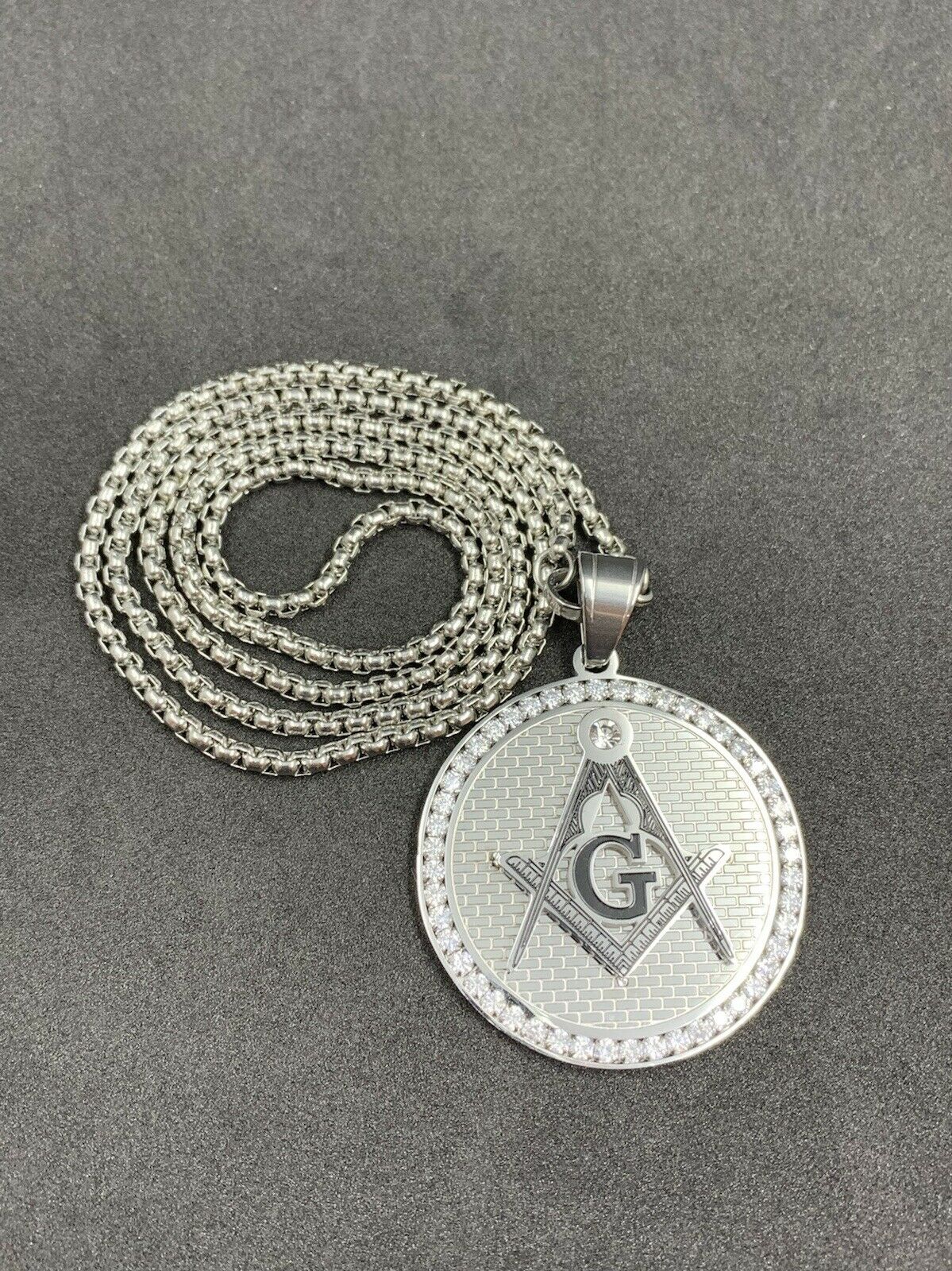 Masonic On The Square Silver G Symbol Pendant Masonic Unisex Neck ...