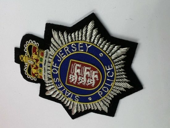 State Of Jersey Police Hand Embroidered Bullion Wire Blazer SOJ Police Blazer Patch