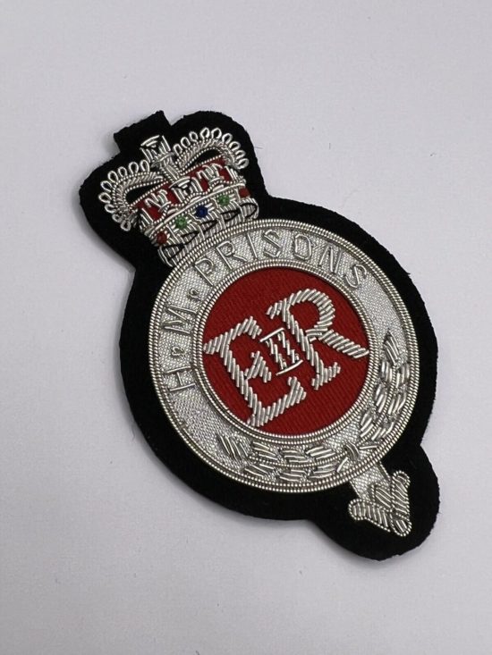 HM Prisons Embroidered Blazer Badge Wire And Bullion Blazer Badge