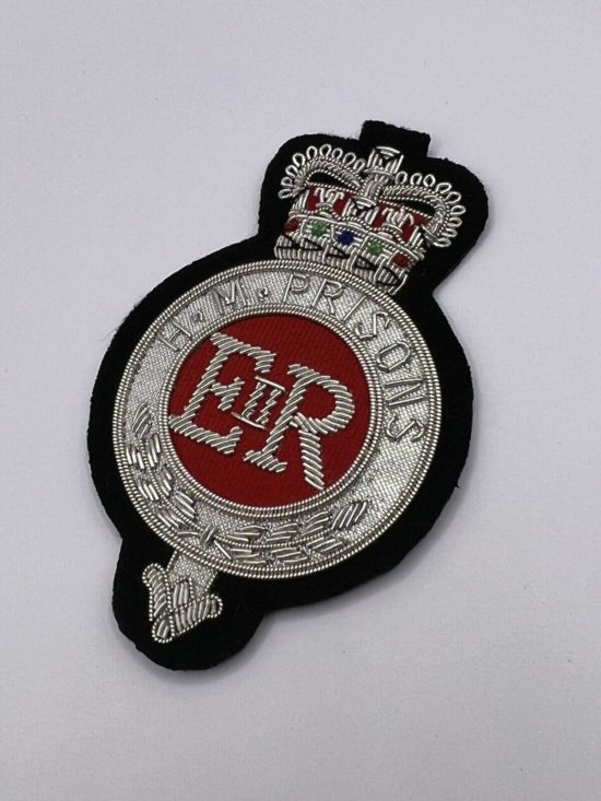 HM Prisons Embroidered Blazer Badge Wire And Bullion Blazer Badge