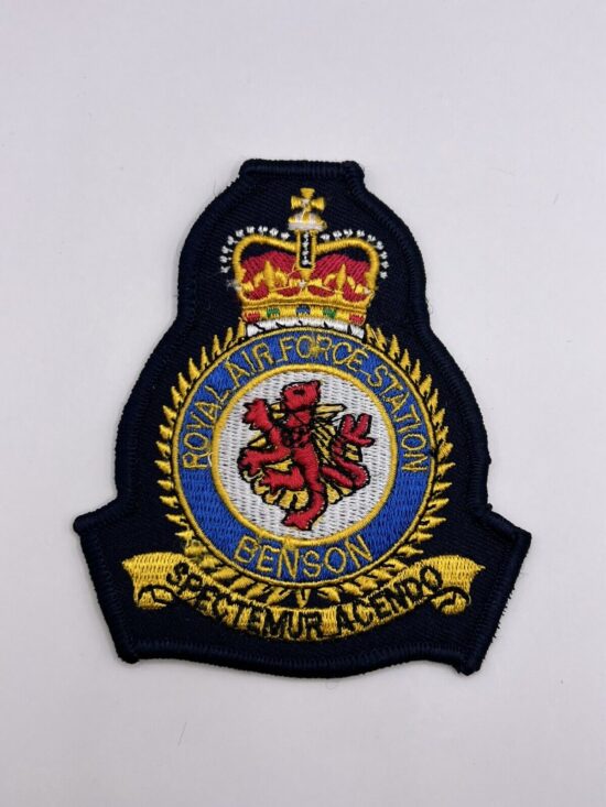 RAF Benson Station Badge Royal Air Force Squadron Machine Embroidered Patches