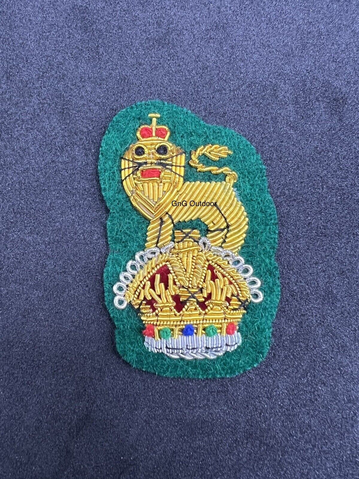 King’s Crown General Staff Officer Beret Badge Embroidered Bullion Wire ...