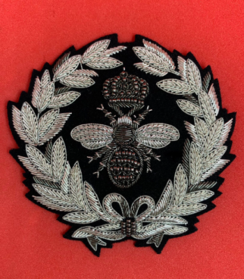 Hand Embroidered Bullion And Wire Blazer Badge PRL Hand Embroidered Patch