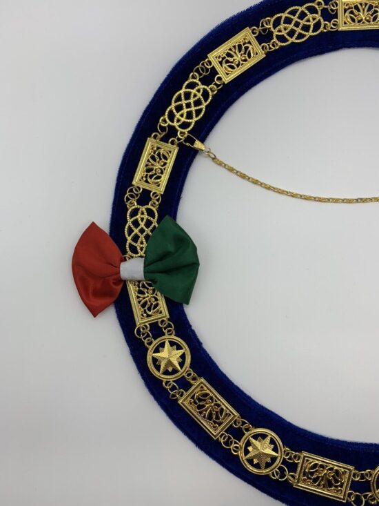 Masonic Regalia Grand Lodge Round Metal Chain Collar Gold Masonic Chain Collar