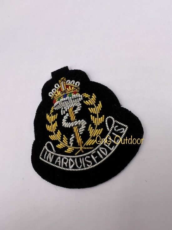 King’s Crown RAMC Beret Badge Royal Army Medical Corps Bullion Wire Beret Badge