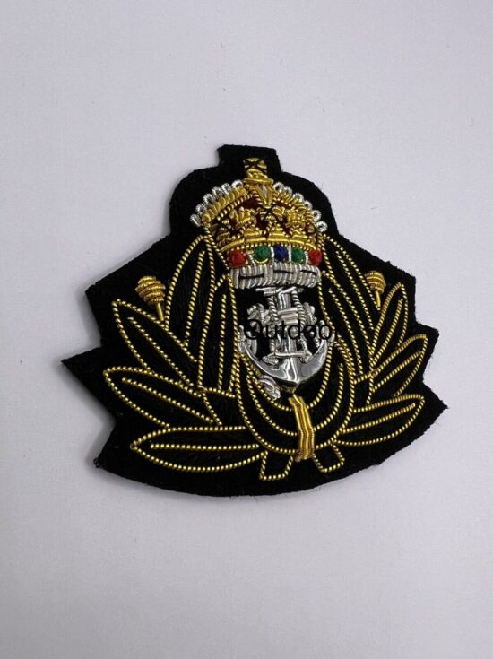 King’s Crown Royal Navy Chaplains Beret Badge RN Embroidered Bullion Wire Badge