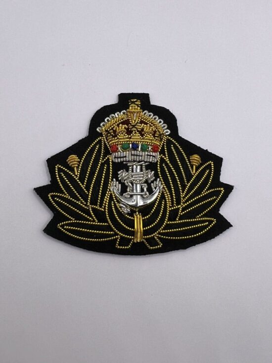 King’s Crown Royal Navy Chaplains Beret Badge RN Embroidered Bullion Wire Badge