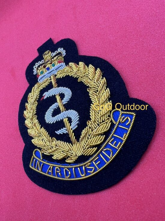RAMC Blazer Badge Royal Army Medical Corps Embroidered Bullion Wire Blazer Badge