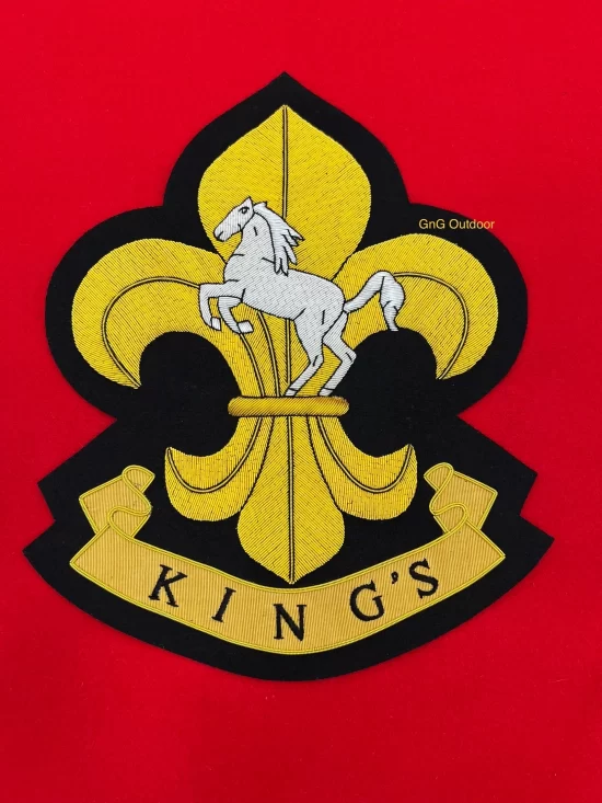 King’s Regiment Bikers Badges KR Hand Embroidered Biker’s Jacket Crest Motorbike Patches Large Size Motorbike's Crest
