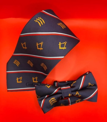 Essex Provincial Craft Tie Set Masonic Regalia Essex Lodge Neck Tie Bow Tie Set