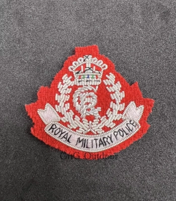 King’s Crown Royal Military Police Beret Badge RMP Hand Embroidered Cap Badge
