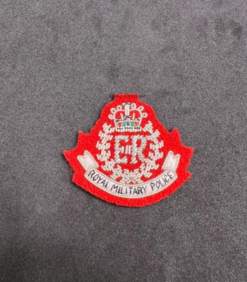 Royal Military Police Beret Badge Queen’s Crown RMP Hand Embroidered Cap Badge