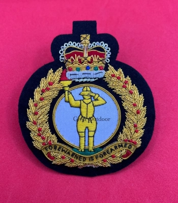 Royal Observer Corps Blazer Badge ROC Hand Embroidered Bullion Wire Blazer Badge
