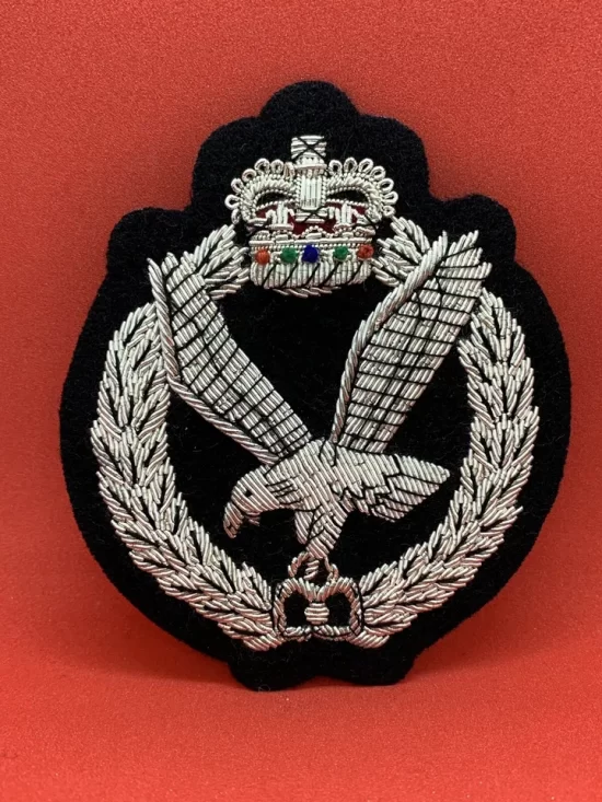 Air Corps Wire Embroidered Bullion Blazer Badge - British Army Military