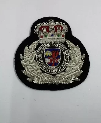 Avon And Somerset Embroidered Bullion Wire Hat Badge Police Replica Cap Badges