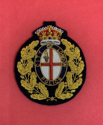 City Of London Police Hand Embroidered Bullion Wire Blazer Badge Replica Badge