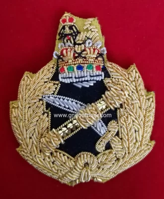 General Officers Beret Badge Hand Embroidered Bullion & Wire General Beret Badge