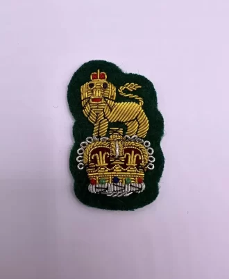 General Staff Officer Beret Badge On Green Hand Embroidered Bullion Wire Badge