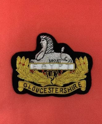 Gloucestershire Regiment Deluxe Blazer Badge GR Embroidered Bullion Wire Badge