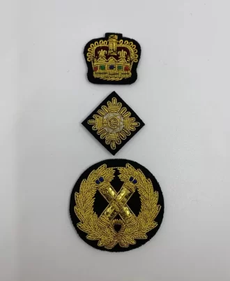 Hand Embroidered With Gold Bullion Wire Rank Set Shoulder Rank Badges