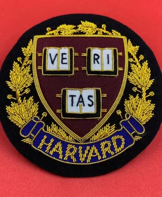 Harvard University Blazer Badge Hand Embroidered Bullion Wire University Patch