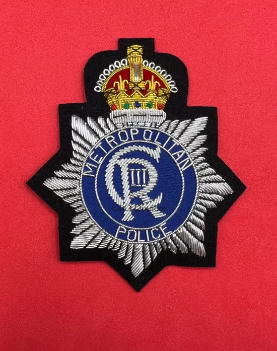 King’s Crown Metropolitan Police Embroidered Bullion Wire Replica Blazer Badge