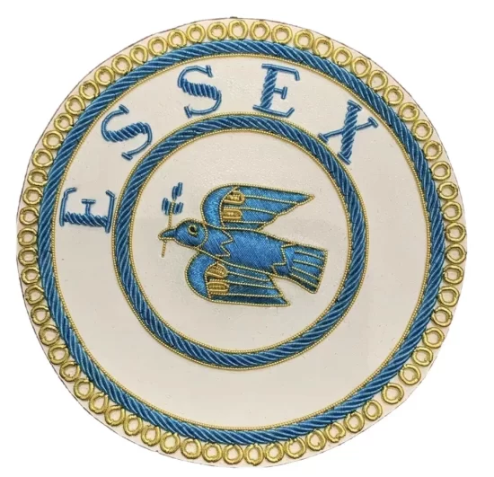 Masonic Apron Badge Essex Handmade Bullion And Wire Badge Essex Lodge