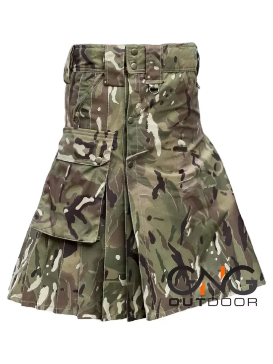 Men's Stylish Fashion Army Camouflage Utility Kilt