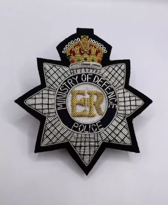 Ministry Of Defence Police Hand Embroidered Bullion Wire Replica Blazer Badge