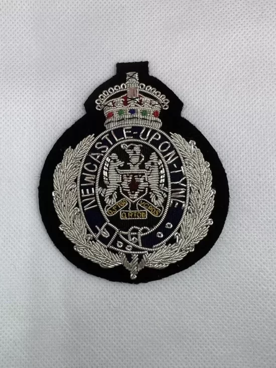 Newcastle Upon Tyne Embroidered Bullion Wire Hat Badge Service Cap Badge