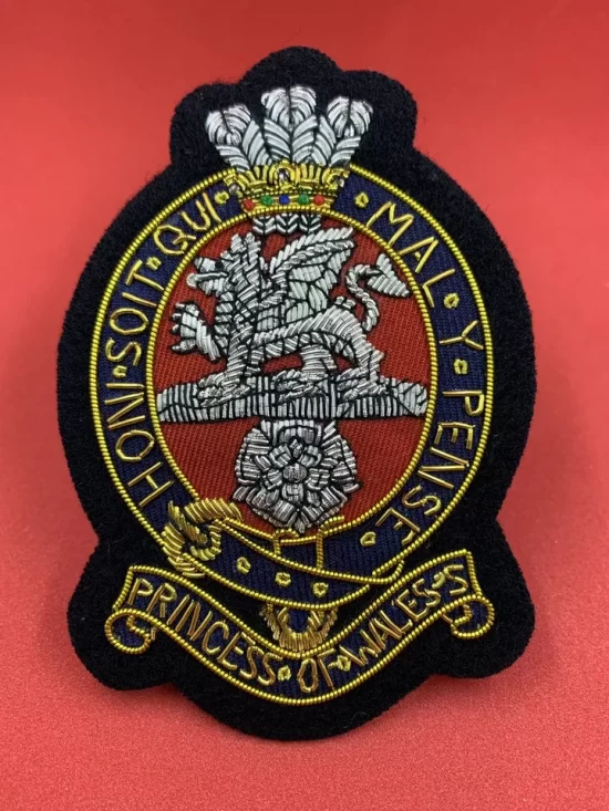 Princess of Wales's Royal Regiment Blazer Badge PWRR Embroidered Blazer Badge