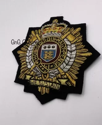 Royal Logistic Corp Blazer Badge RLC Embroidered Bullion And Wire Blazer Badge