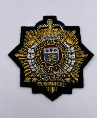 Royal Logistic Corp Blazer Badge RLC Embroidered Bullion And Wire Blazer Badge