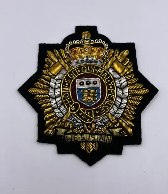 Royal Logistic Corp Blazer Badge RLC Embroidered Bullion And Wire Blazer Badge